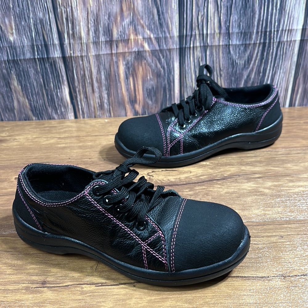 LEMAITRE SECURITE LIBERT Womens Black Toe Capped Safety Shoes, EU 37 US 6.5